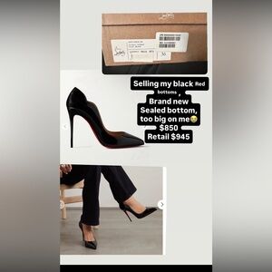 Christian Louboutin Black Heels with Red Sole